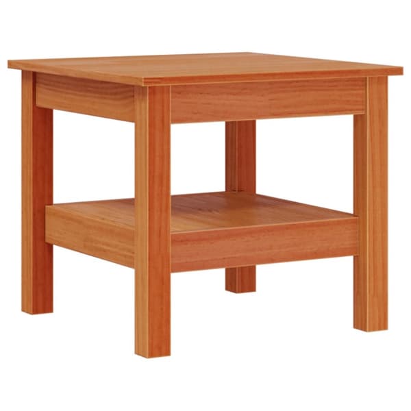 sofabord 45x45x40 cm massivt fyrretræ gyldenbrun