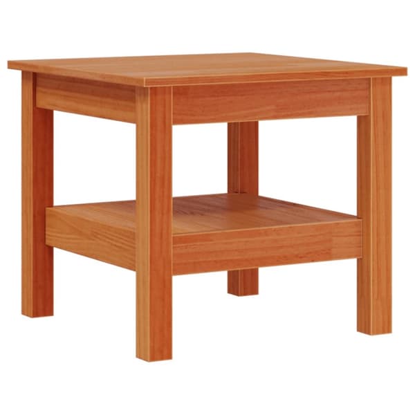 sofabord 45x45x40 cm massivt fyrretræ gyldenbrun
