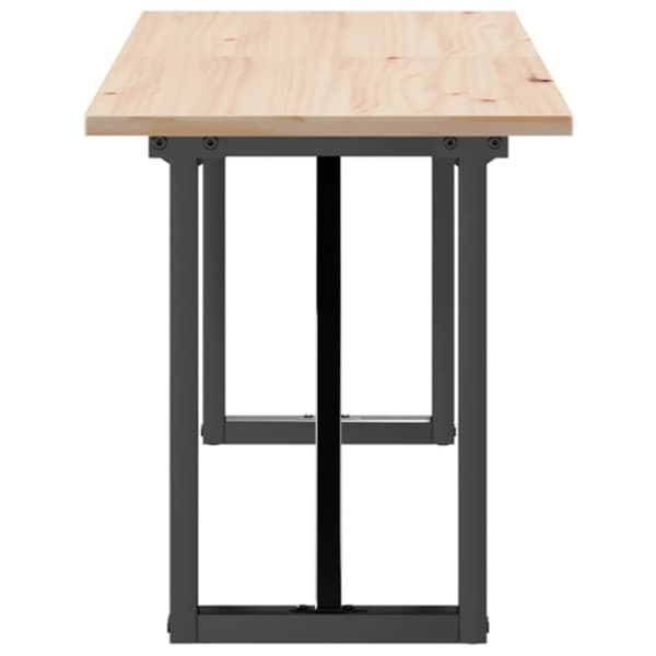 Soffbord O-ram 160x40x45 cm massiv furu och gjutjärn