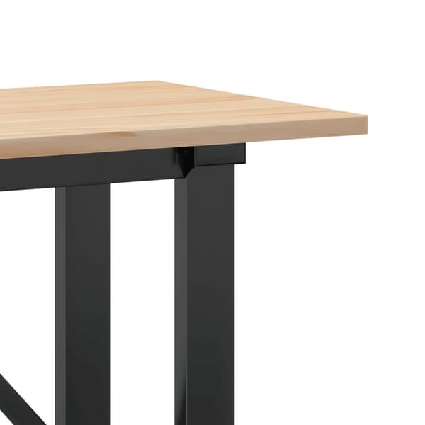 Soffbord O-ram 160x40x45 cm massiv furu och gjutjärn