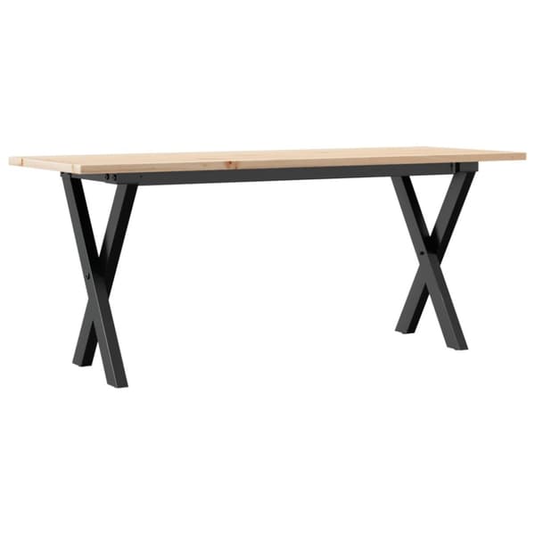 Soffbord X-ram 110x40x45 cm massiv furu och gjutjärn
