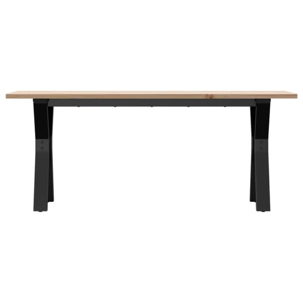 sofabord 110x40x45 cm Y-stel massivt fyrretræ og støbejern