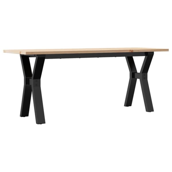sofabord 110x40x45 cm Y-stel massivt fyrretræ og støbejern