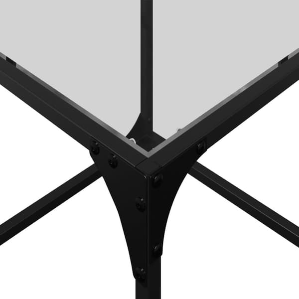 Soffbord med transparent glasskiva 2 st 40x40x40 cm stål