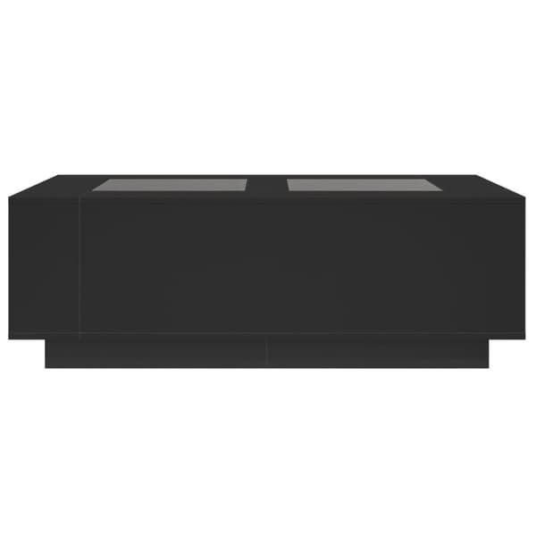 Soffbord med Infinity LEDs svart 116x69x40 cm