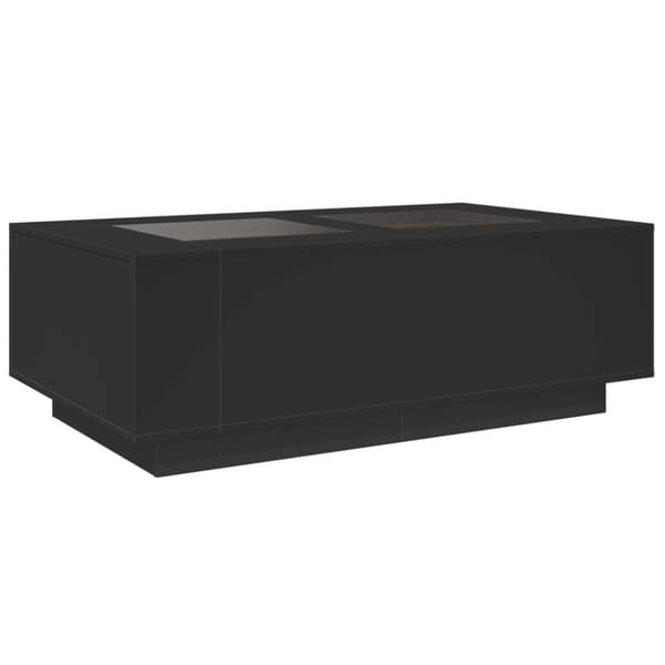 Soffbord med Infinity LEDs svart 116x69x40 cm
