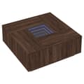 Miniatyrbillede 3 af 10: sofabord med Infinity LED-lys 100x100x40 cm brun egetræsfarve