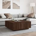 Miniatyrbillede 4 af 10: sofabord med Infinity LED-lys 100x100x40 cm brun egetræsfarve