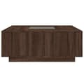 Miniatyrbillede 7 af 10: sofabord med Infinity LED-lys 100x100x40 cm brun egetræsfarve