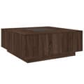 Miniatyrbillede 8 af 10: sofabord med Infinity LED-lys 100x100x40 cm brun egetræsfarve