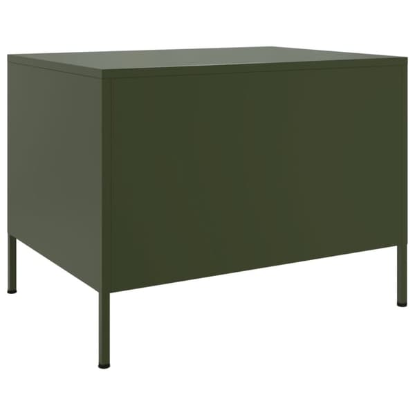 sofabord 68x50x50,5 cm koldvalset stål olivengrøn