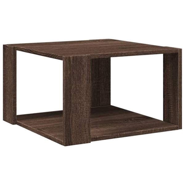 Soffbord brun ek 51,5x51,5x30 cm konstruerat trä