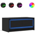 Miniatyrbillede 1 af 11: vidaXL sofabord med LED-lys konstrueret træ sort
