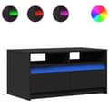 Miniatyrbillede 1 af 11: vidaXL sofabord med LED-lys konstrueret træ sort