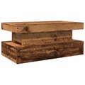 Miniatyrbillede 10 af 11: vidaXL sofabord med LED-lys 90x50x40 cm gammelt trælook