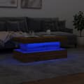 Miniatyrbillede 6 af 11: vidaXL sofabord med LED-lys 90x50x40 cm kunsteg