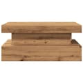 Miniatyrbillede 8 af 11: vidaXL sofabord med LED-lys 90x50x40 cm kunsteg