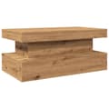 Miniatyrbillede 10 af 11: vidaXL sofabord med LED-lys 90x50x40 cm kunsteg