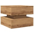 Miniatyrbilde 4 av 11: vidaXL Salongbord med LED-lys artisan eik 50x50x40 cm