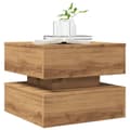 Miniatyrbilde 7 av 11: vidaXL Salongbord med LED-lys artisan eik 50x50x40 cm