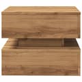 Miniatyrbilde 8 av 11: vidaXL Salongbord med LED-lys artisan eik 50x50x40 cm