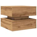 Miniatyrbilde 10 av 11: vidaXL Salongbord med LED-lys artisan eik 50x50x40 cm