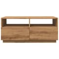Miniatyrbilde 8 av 11: vidaXL Salongbord med LED-lys artisan eik 90x49x40 cm