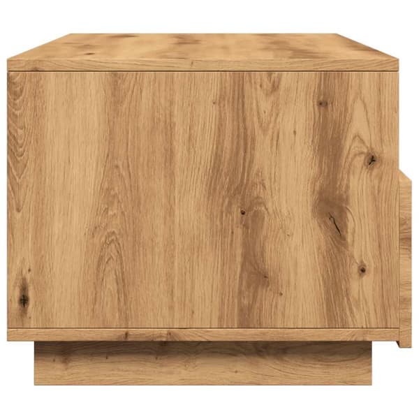 vidaXL Salongbord med LED-lys artisan eik 90x49x40 cm