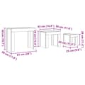 Miniatyrbilde 10 av 10: vidaXL Stablebare salongbord 3 stk gammelt tre konstruert tre