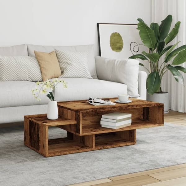 vidaXL Sohvapöytä vanha puu 105x55x32 cm lastulevy