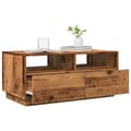 Miniatyrbillede 7 af 11: vidaXL sofabord med LED-lys 90x49x40 cm gammelt trælook