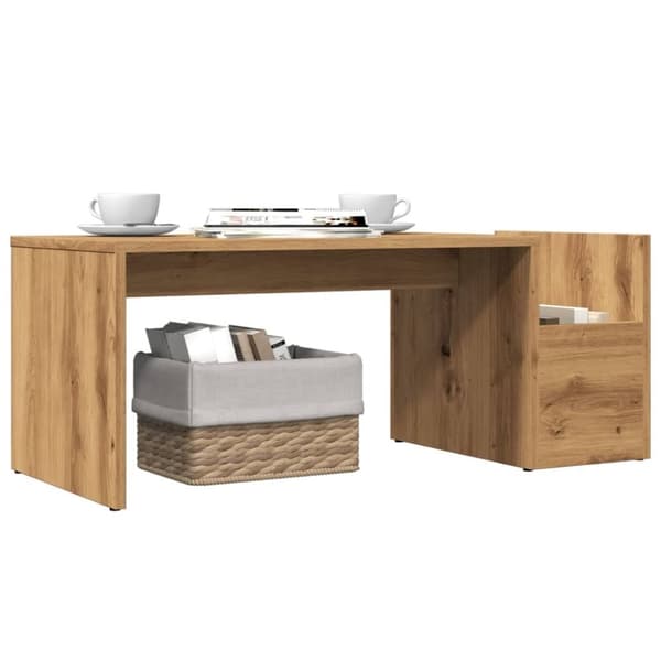 vidaXL Soffbord artisian ek 90x45x35 cm konstruerat trä