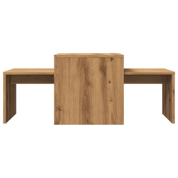vidaXL Soffbord artisian ek 100x48x40 cm konstruerat trä