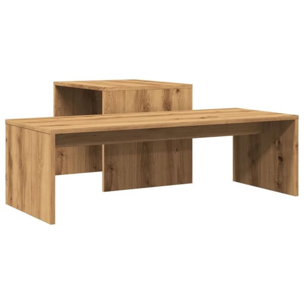vidaXL Soffbord artisian ek 100x48x40 cm konstruerat trä