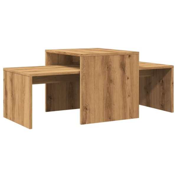 vidaXL Soffbord artisian ek 100x48x40 cm konstruerat trä
