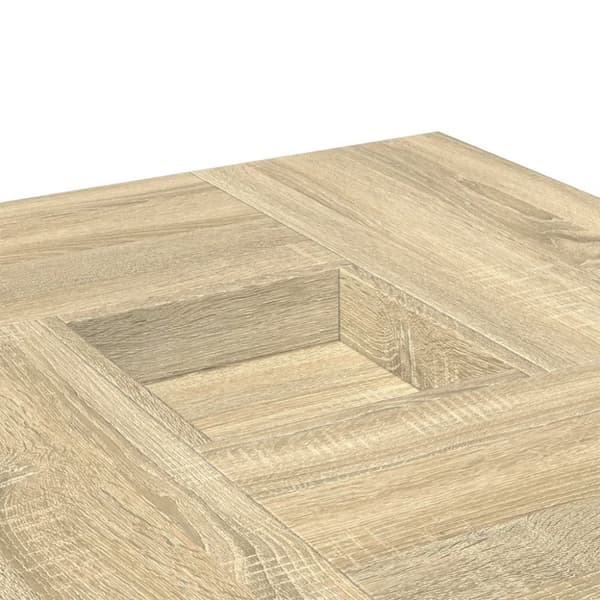 vidaXL Soffbord sonoma-ek 80x80x40 cm konstruerat trä