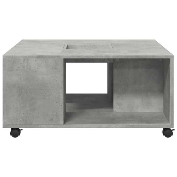vidaXL Salongbord betong grå 80x80x40 cm konstruert tre