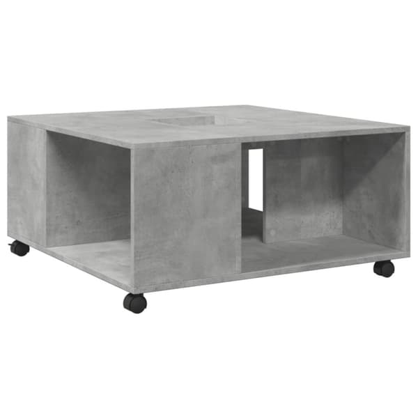 vidaXL Salongbord betong grå 80x80x40 cm konstruert tre