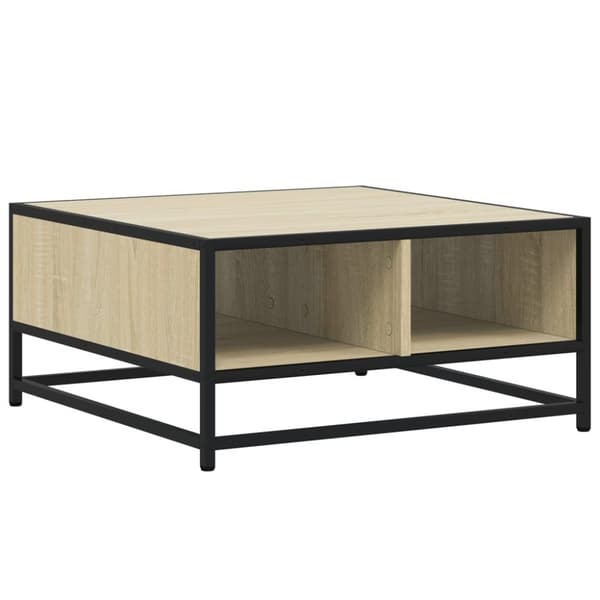 vidaXL Salongbord sonoma eik 60,5x60,5x30 cm konstruert tre og metall