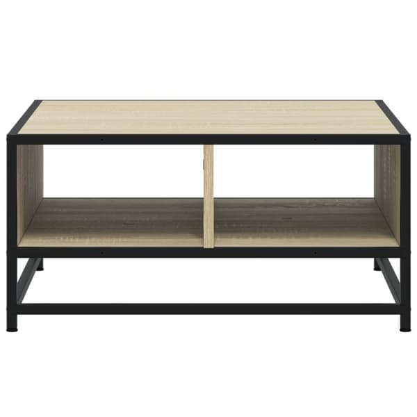 vidaXL Salongbord sonoma eik 60,5x60,5x30 cm konstruert tre og metall