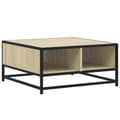 Miniatyrbilde 8 av 11: vidaXL Salongbord sonoma eik 60,5x60,5x30 cm konstruert tre og metall