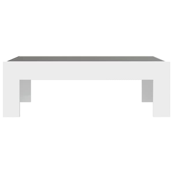 vidaXL Soffbord med Infinity LEDs vit 90x50x30 cm