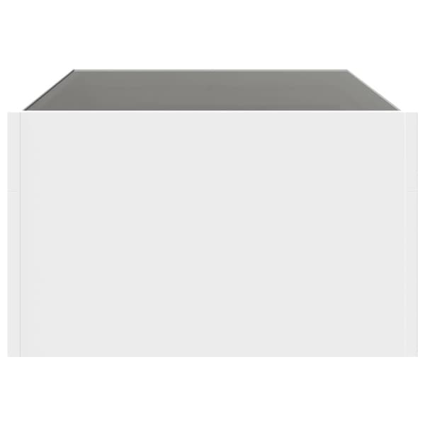 vidaXL Soffbord med Infinity LEDs vit 90x50x30 cm
