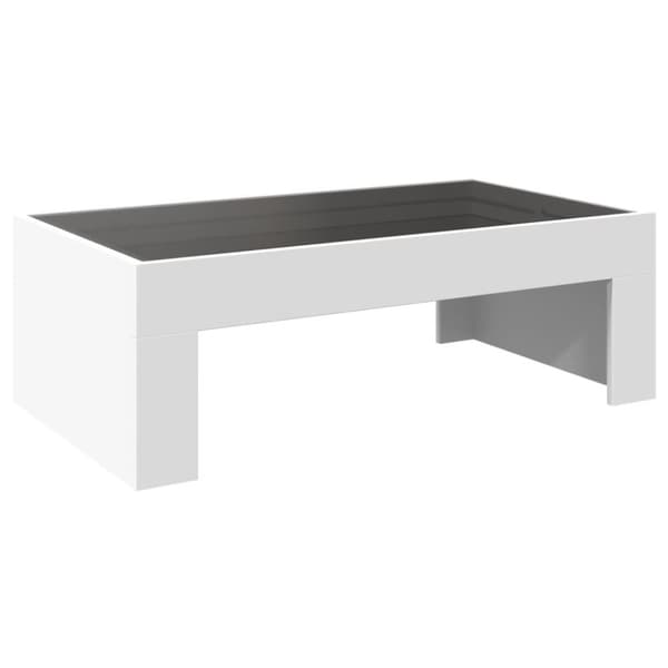 vidaXL Soffbord med Infinity LEDs vit 90x50x30 cm