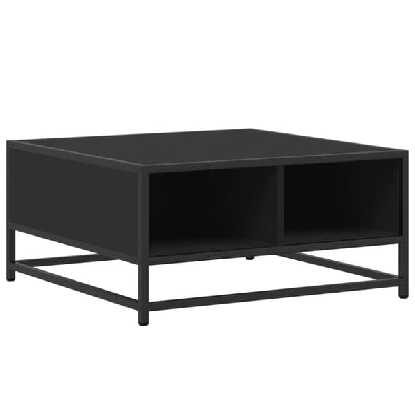 vidaXL Salongbord svart 60,5x60,5x30 cm konstruert tre og metall