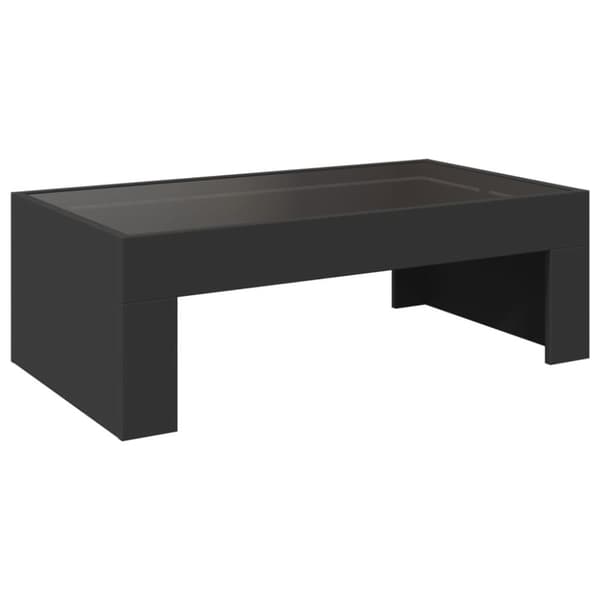 vidaXL Salongbord med Infinity LED svart 90x50x30 cm