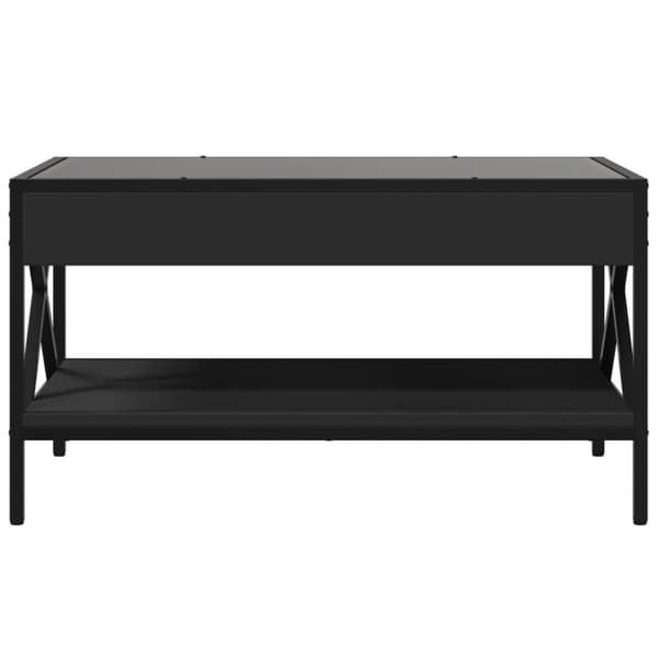 vidaXL Soffbord med Infinity LEDs svart 70x50x38 cm