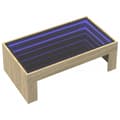 Miniatyrbilde 4 av 11: vidaXL Salongbord med Infinity LED sonoma eik 90x50x30 cm