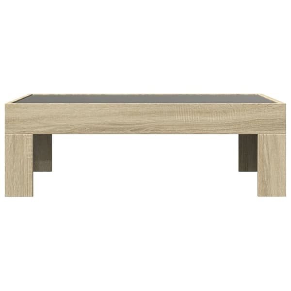 vidaXL Salongbord med Infinity LED sonoma eik 90x50x30 cm