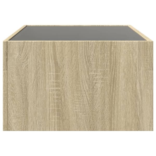 vidaXL Salongbord med Infinity LED sonoma eik 90x50x30 cm